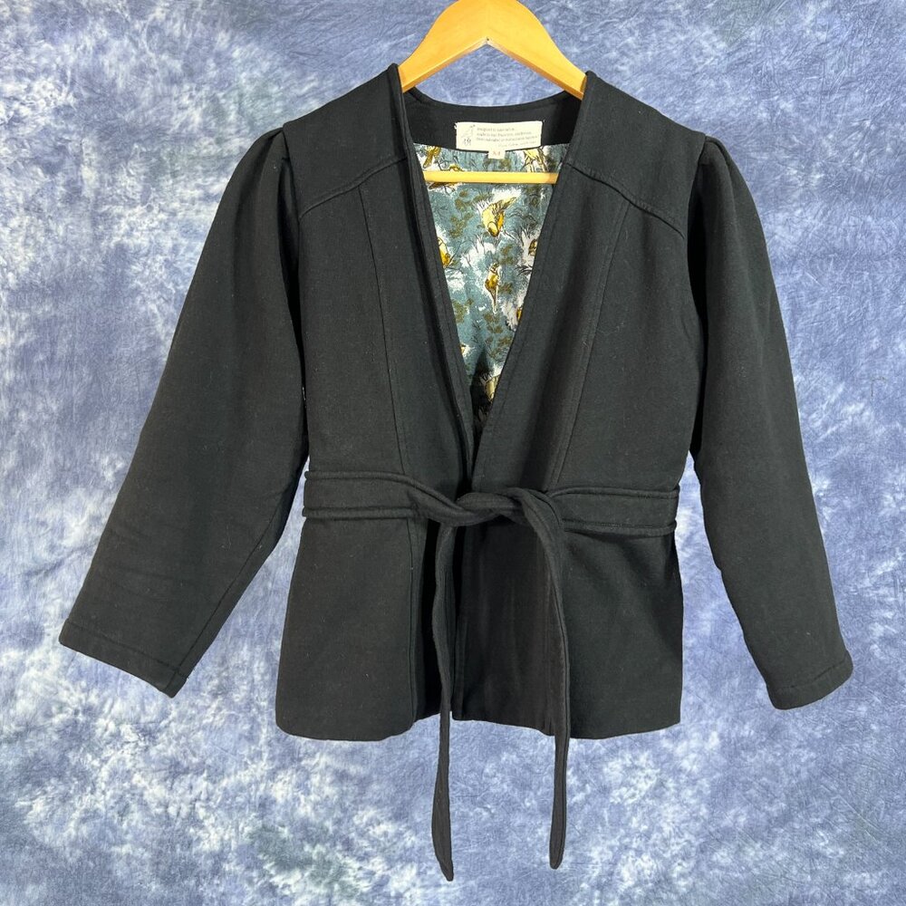 AUM Black Kimono Jacket Sz M